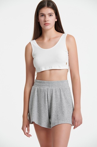 SUGARFREE-Γυναικείο cropped top SUGARFREE 22818249 λευκό