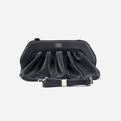 VQF POLO LINE-Γυναικεία τσάντα χειρός χιαστί VQF POLO LINE 2123 HANDBAG μαύρη