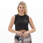 KENDALL+KYLIE-Γυναικείο cropped top KENDALL+KYLIE KKW.2W0.016.001 ZIPPER μαύρο