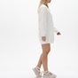 KENDALL+KYLIE-Γυναικείο mini φούτερ φόρεμα KENDALL+KYLIE KKW.2W0.030.006 OVERSIZED λευκό