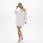 KENDALL+KYLIE-Γυναικείο mini φούτερ φόρεμα KENDALL+KYLIE KKW.2W0.030.006 OVERSIZED λευκό