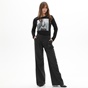 STAFF JEANS-Γυναικεία wide leg παντελόνα STAFF JEANS 60-017.036 SANDY γκρι