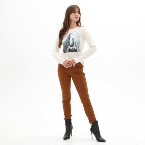 STAFF JEANS-Γυναικεία μπλούζα STAFF JEANS 63-015.042 FRIDA λευκή