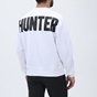 BLUE HUNTER-Unisex φούτερ μπλούζα BLUE HUNTER 24113110702 U HUGE CREW λευκή