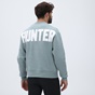 BLUE HUNTER-Unisex φούτερ μπλούζα BLUE HUNTER 24113110723 U HUGE CREW πράσινη