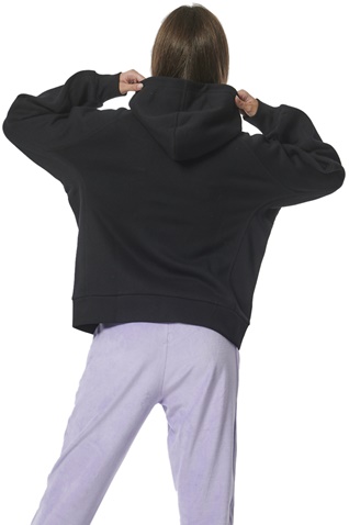 BODY ACTION-Γυναικεία fleece ζακέτα BODY ACTION 071321-01 μαύρη