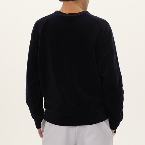 DIRTY LAUNDRY-Ανδρική μπλούζα DIRTY LAUNDRY DLMC07W22 Regular Fit Velvet Crewneck μπλε