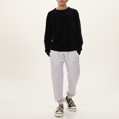 DIRTY LAUNDRY-Ανδρική μπλούζα DIRTY LAUNDRY DLMC07W22 Regular Fit Velvet Crewneck μπλε