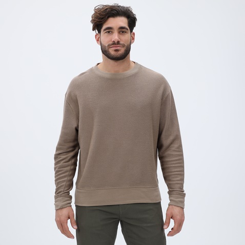 DIRTY LAUNDRY-Ανδρική φούτερ μπλούζα DIRTY LAUNDRY DLMC15W22 Oversized Sweatshirt εκρού