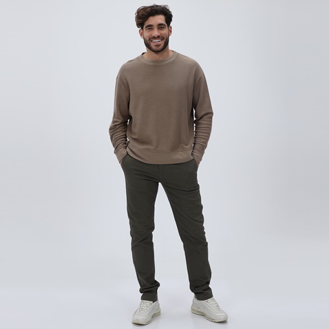 DIRTY LAUNDRY-Ανδρική φούτερ μπλούζα DIRTY LAUNDRY DLMC15W22 Oversized Sweatshirt εκρού