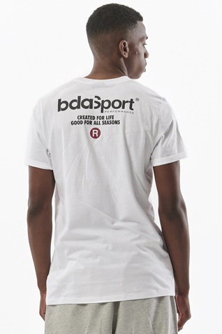 BODY ACTION-Ανδρικό t-shirt BODY ACTION 053326-01 λευκό