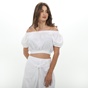 'ALE-Γυναικείο strapless cropped top 'ALE 8917154 λευκό