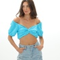 'ALE-Γυναικείο cropped top 'ALE 8916495 τιρκουάζ