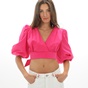 'ALE-Γυναικείο cropped top 'ALE 8916246 φούξια