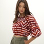 'ALE-Γυναικείο cropped top 'ALE 8916045 μπορντό