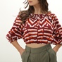 'ALE-Γυναικείο cropped top 'ALE 8916045 μπορντό