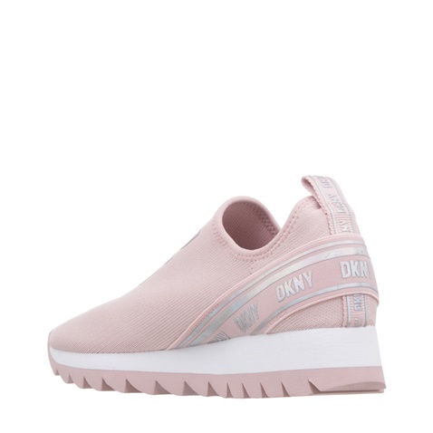 DKNY JEANS-Γυναικεία slip on sneakers DKNY K4297210 ABBI ροζ ασημί