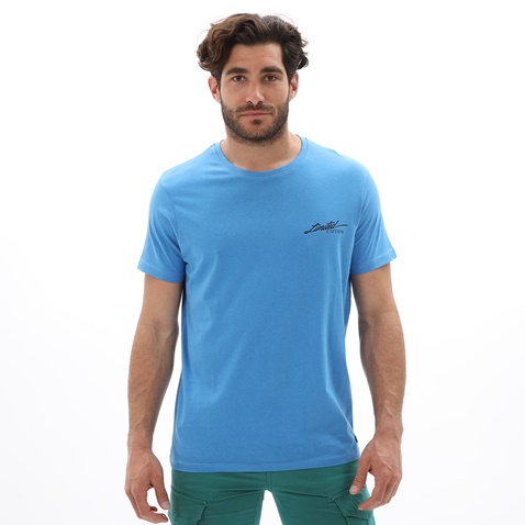 BATTERY-Ανδρικό t-shirt BATTERY 21231141 μπλε