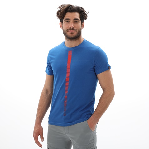 BATTERY-Ανδρικό t-shirt BATTERY 21D9071221 μπλε