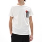 BATTERY-Ανδρικό t-shirt BATTERY 21231144 λευκό