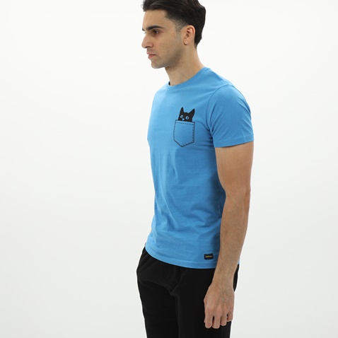 BATTERY-Ανδρικό t-shirt BATTERY 21231147 μπλε