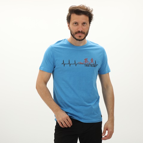 BATTERY-Ανδρικό t-shirt BATTERY 21231148 μπλε