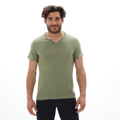 GREENWOOD-Ανδρικό t-shirt GREENWOOD 21D9089221 πράσινο