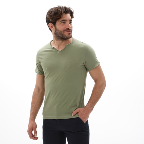 GREENWOOD-Ανδρικό t-shirt GREENWOOD 21D9089221 πράσινο