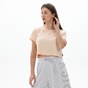 BODYTALK-Γυναικείο cropped t-shirt BODYTALK 1231-903620 σομόν