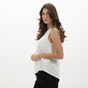 DKNY JEANS-Γυναικείο top DKNY JEANS P0BH7FMI SLVS GATHERED PLEATED λευκό