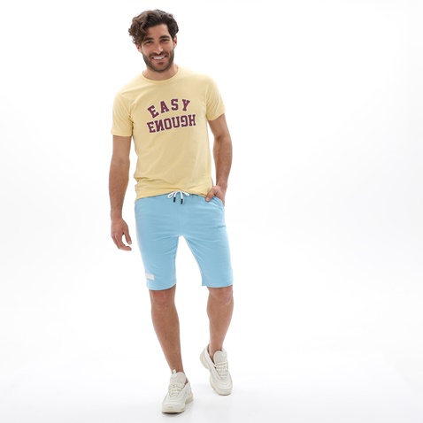 VAN HIPSTER-Ανδρικό t-shirt VAN HIPSTER 72120 κίτρινο