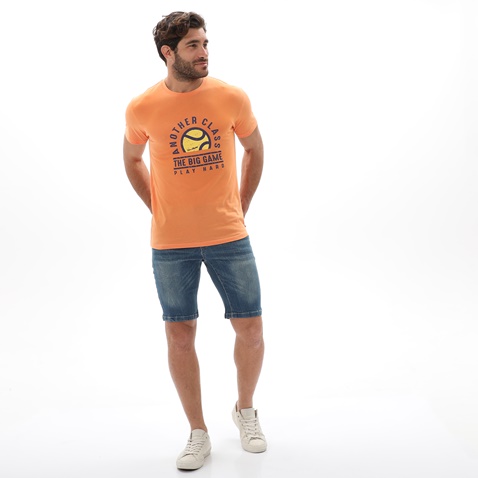 VAN HIPSTER-Ανδρικό t-shirt VAN HIPSTER 72132 πορτοκαλί