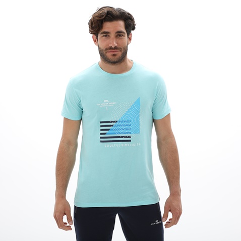 VAN HIPSTER-Ανδρικό t-shirt VAN HIPSTER 72163 τιρκουάζ