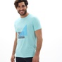 VAN HIPSTER-Ανδρικό t-shirt VAN HIPSTER 72163 τιρκουάζ