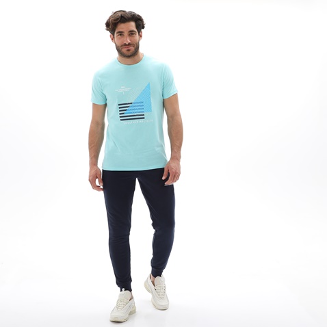 VAN HIPSTER-Ανδρικό t-shirt VAN HIPSTER 72163 τιρκουάζ