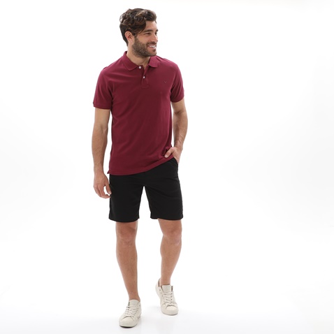 VAN HIPSTER-Ανδρική polo μπλούζα VAN HIPSTER 72250 μπορντώ