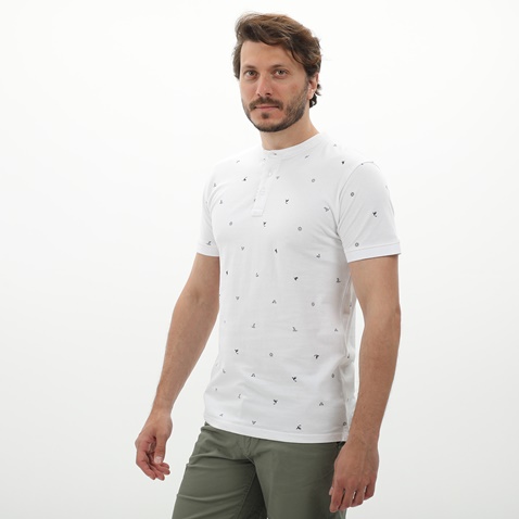 VAN HIPSTER-Ανδρικό t-shirt VAN HIPSTER 72255 λευκό