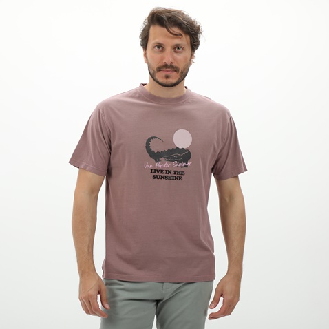 VAN HIPSTER-Ανδρικό t-shirt VAN HIPSTER 72268 μοβ