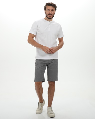 VAN HIPSTER-Ανδρική chino βερμούδα VAN HIPSTER 72249 γκρι