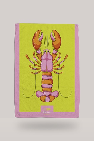 BLUE HUNTER-Πετσέτα παραλίας BLUE HUNTER 003450500 TOWEL LOBSTER ροζ