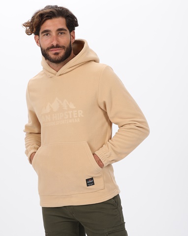 VAN HIPSTER-Ανδρική fleece μπλούζα VAN HIPSTER 72149 μπεζ