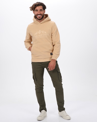 VAN HIPSTER-Ανδρική fleece μπλούζα VAN HIPSTER 72149 μπεζ