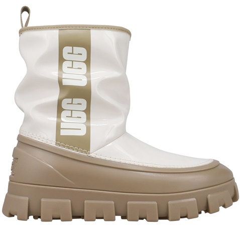 UGG AUSTRALIA-Γυναικείες γαλότσες UGG 1144059 Classic Brellah Mini εκρού λαδί