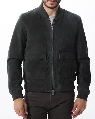 DIRTY LAUNDRY-Ανδρικό bomber suede jacket DIRTY LAUNDRY DLMLJ03W22 γκρι 