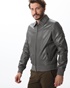 DIRTY LAUNDRY-Ανδρικό δερμάτινο bomber jacket DIRTY LAUNDRY DLMLJ04W22 γκρι