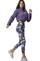 BODY ACTION-Γυναικείο cropped sherpa φούτερ BODY ACTION 061431-01 μοβ