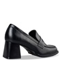 MISS NV-Γυναικεία ψηλά μοκασίνια loafers MISS NV V57-20381 μαύρα