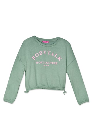 BODYTALK-Παιδική cropped μπλούζα BODYTALK 1222-701526 πράσινη