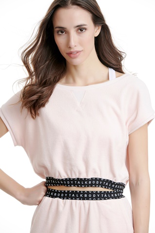 BODYTALK-Γυναικείο crop top πετσετέ BODYTALK 1211-903820 ροζ