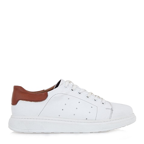 JK LONDON-Ανδρικά sneakers JK LONDON Q528B0032 λευκά καφέ